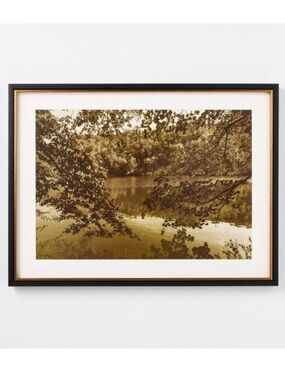 STUDIO MCGEE NWT 24"x18" Abstract Lake Framed Wall Art